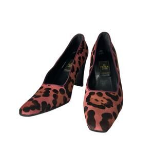 Fendi Vintage Leopard Print Heels